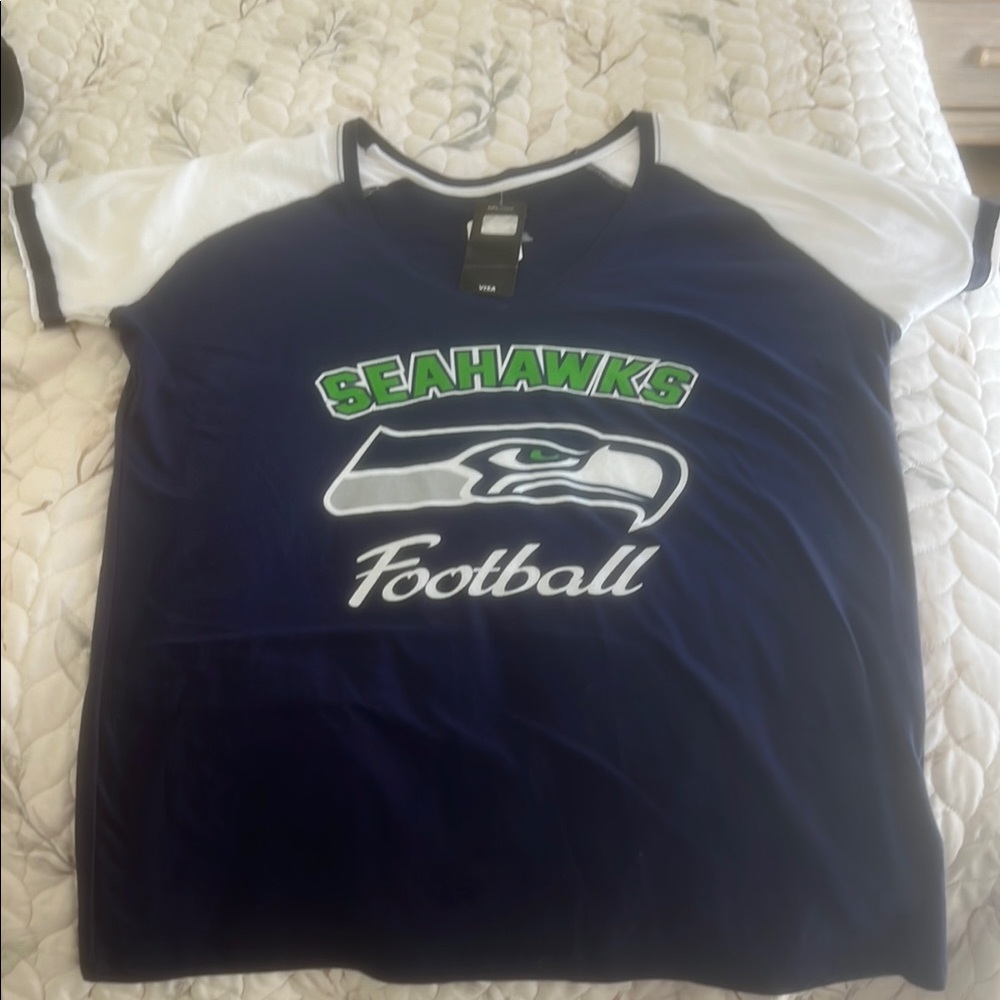 Seahawk Navy and White T-Shirt